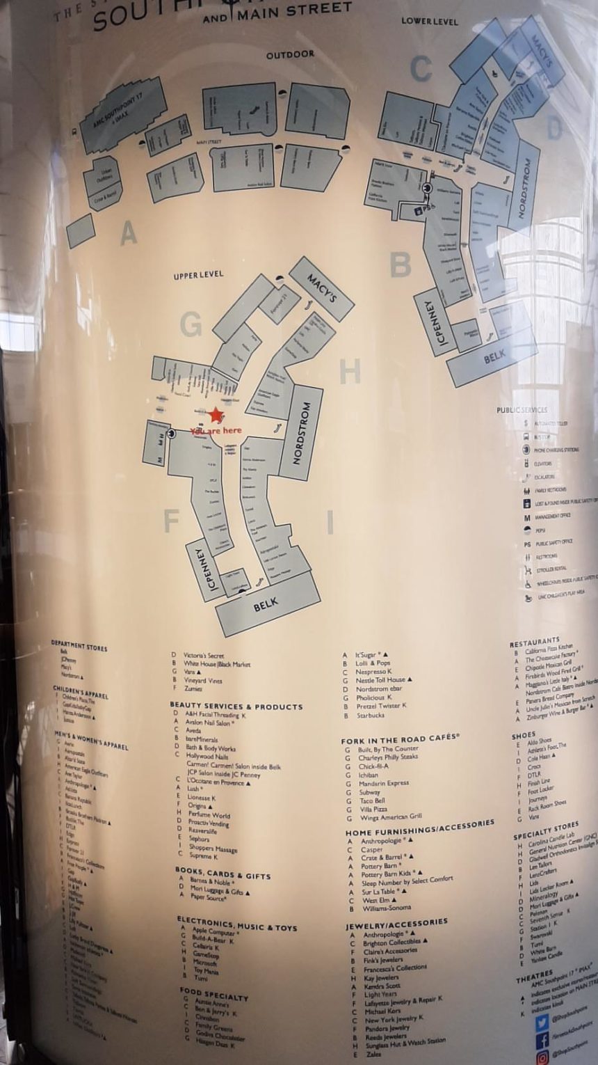 South Point Mall Map Streets Of Southpoint | Gd 203